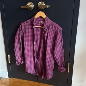 J. Crew Red and Blue Checkered XS Button up